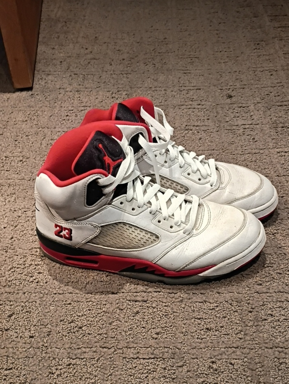 Air Jordan Retro Fire Red Sneakers Size 9.5
